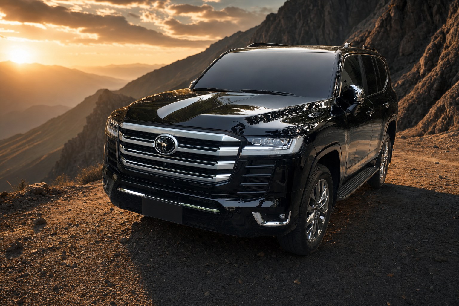 2026 Toyota Land Cruiser 300 VR7 armoured vehicle, full vehicle, front three-quarter view