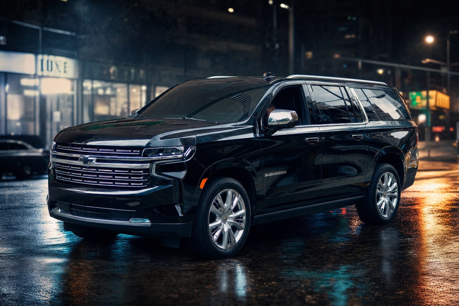 2026 Chevrolet Suburban BR6 armoured SUV, full vehicle, front three-quarter view
